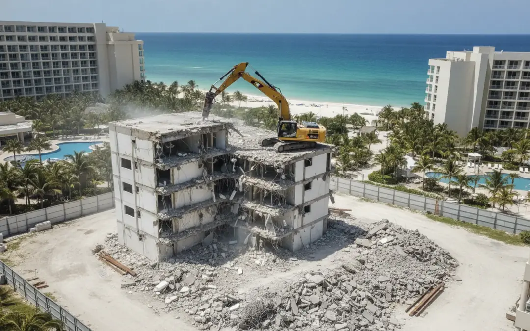Demolición Residencial Cancún (zona hotelera): Mitigue Riesgos y Acelere su Obra